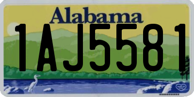 AL license plate 1AJ5581