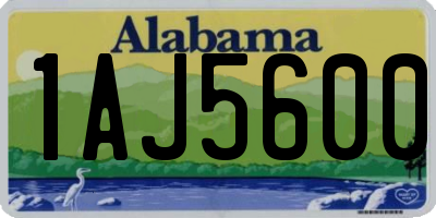 AL license plate 1AJ5600