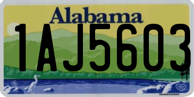 AL license plate 1AJ5603