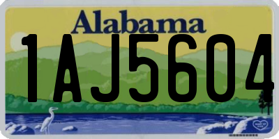 AL license plate 1AJ5604