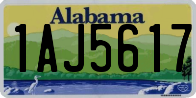 AL license plate 1AJ5617