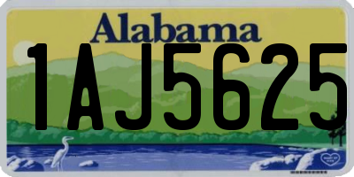 AL license plate 1AJ5625