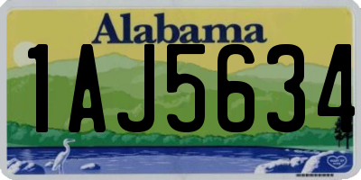 AL license plate 1AJ5634
