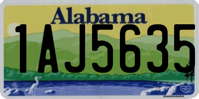 AL license plate 1AJ5635