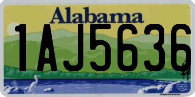 AL license plate 1AJ5636