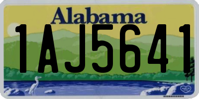 AL license plate 1AJ5641