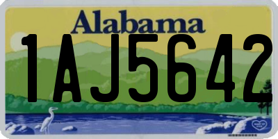 AL license plate 1AJ5642