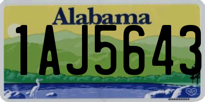 AL license plate 1AJ5643