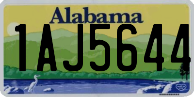 AL license plate 1AJ5644