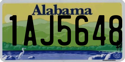 AL license plate 1AJ5648