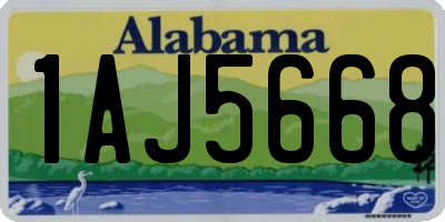AL license plate 1AJ5668