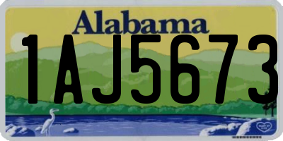 AL license plate 1AJ5673