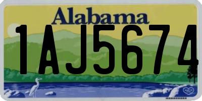 AL license plate 1AJ5674