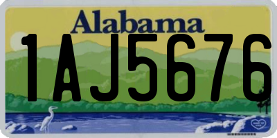AL license plate 1AJ5676