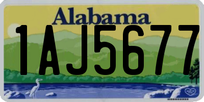 AL license plate 1AJ5677