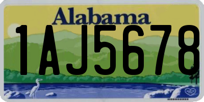 AL license plate 1AJ5678