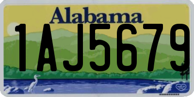 AL license plate 1AJ5679