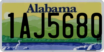 AL license plate 1AJ5680