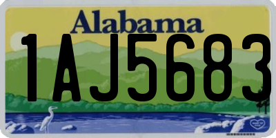 AL license plate 1AJ5683