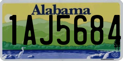 AL license plate 1AJ5684