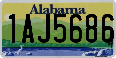AL license plate 1AJ5686