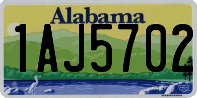 AL license plate 1AJ5702