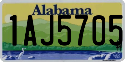 AL license plate 1AJ5705