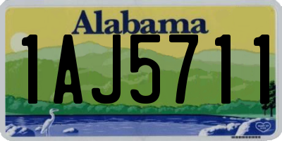 AL license plate 1AJ5711