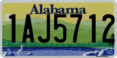 AL license plate 1AJ5712