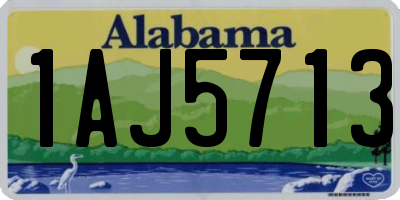 AL license plate 1AJ5713