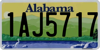 AL license plate 1AJ5717