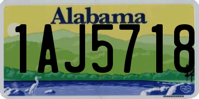 AL license plate 1AJ5718
