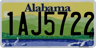 AL license plate 1AJ5722