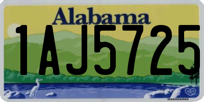 AL license plate 1AJ5725