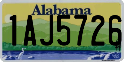 AL license plate 1AJ5726