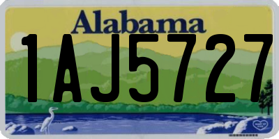 AL license plate 1AJ5727