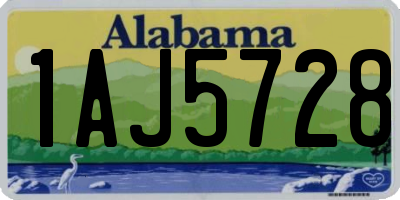 AL license plate 1AJ5728