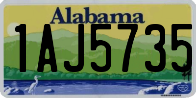 AL license plate 1AJ5735