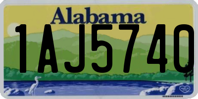 AL license plate 1AJ5740