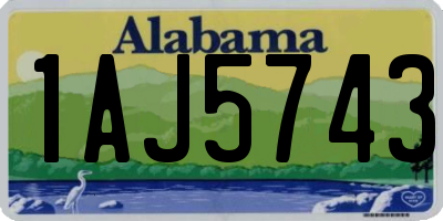 AL license plate 1AJ5743