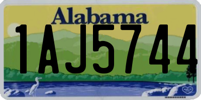 AL license plate 1AJ5744