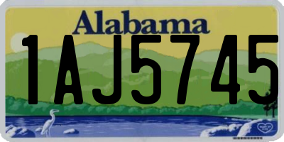 AL license plate 1AJ5745