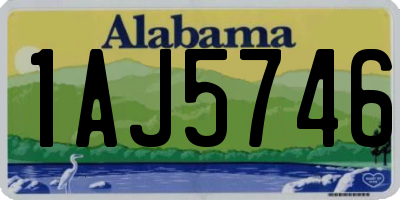 AL license plate 1AJ5746