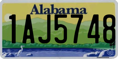 AL license plate 1AJ5748