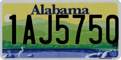 AL license plate 1AJ5750