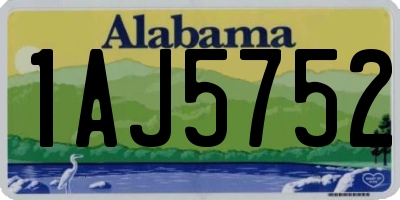 AL license plate 1AJ5752