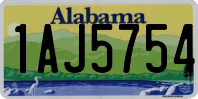 AL license plate 1AJ5754