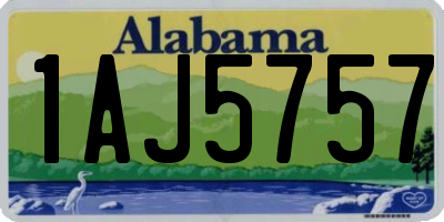 AL license plate 1AJ5757