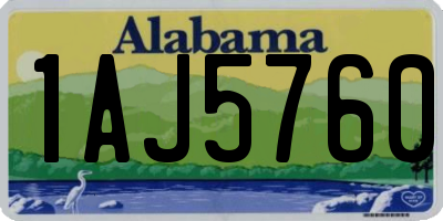 AL license plate 1AJ5760
