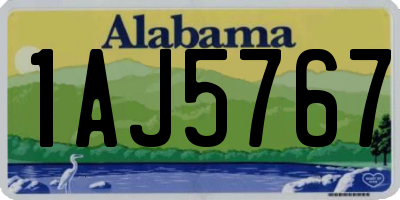 AL license plate 1AJ5767